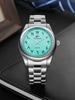 Arabic numeral dial men's steel strap watch simple stainless steel quartz watch commuting leisure night light pointer men's watch gift for men