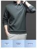 Men's Middle-Aged & Elderly Business Casual Faux Two-Piece Sweater - Warm, Velvet-Enhanced Knit Base Layer with Lapel