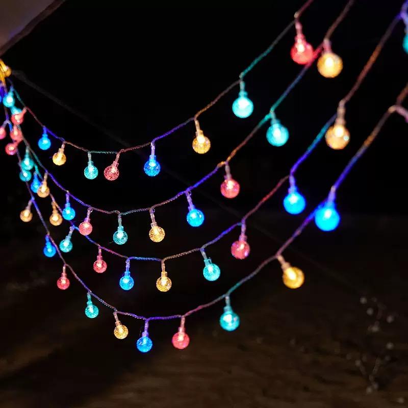 JOYBLISS LED Solar String Lights Outdoor 60 Leds Waterproof Crystal Globe Lights with 8 Modes Garden Light for Patio Party Tree Decor