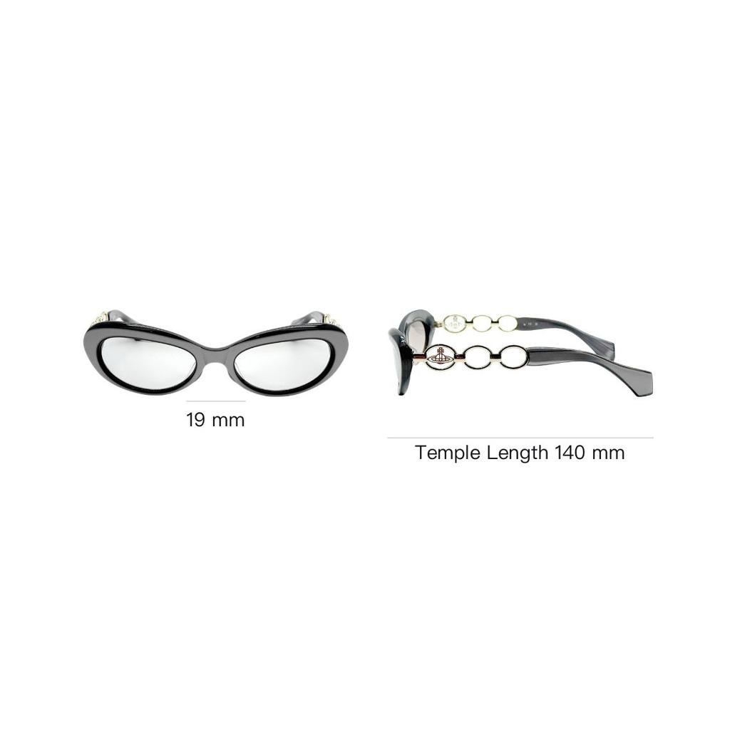 VIVIENNE WESTWOOD Minimalist Casual Design Oval Sunglasses Women Sunglasses Gray VW5093-1-800