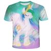 Summer Fashion Children Little Pony 3D Cartoon Oversized T-shirt Children Short Sleeves Tees Baby Kids Tops For Girls Clothes