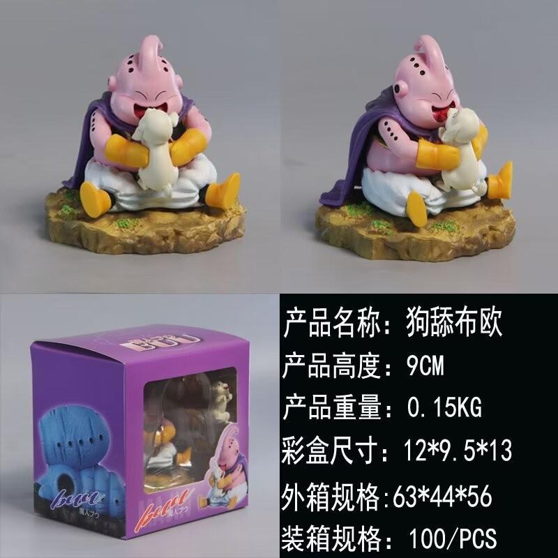 Dragon Ball Z Majin Buu Figure Q Version Buu with Dog & Game Console Pvc Collectible Model Doll Toy