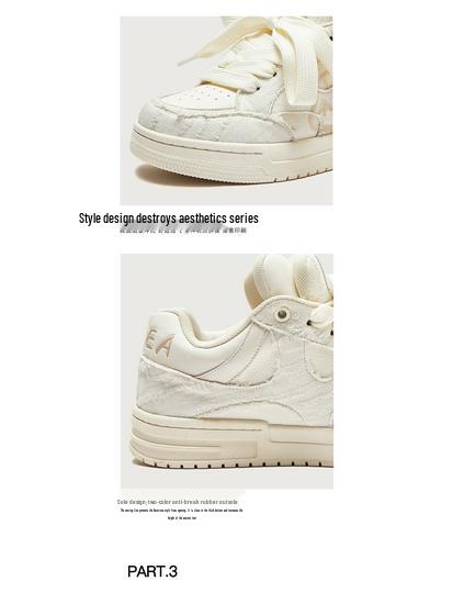 2025 Spring/Summer Trendy Unisex Sneakers - White 'Bread' Style for Men and Women