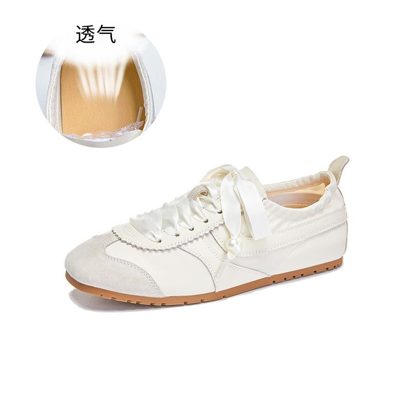 Leather Forrest Gump shoes women's 2025 summer new flat-soled sports shoes casual breathable women's shoes ballet training shoes trendy shoes