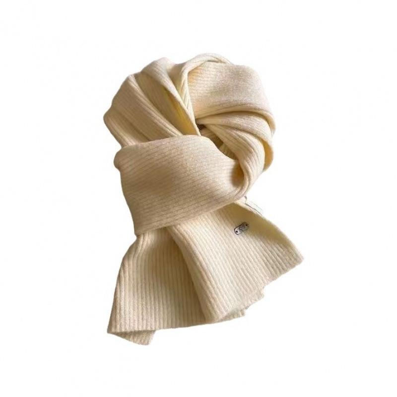 New Winter Solid Color Japanese and Korean Style October Siege Wool Scarf for Women Soft  Light Skinned and Versatile  Couple Scarf for Men