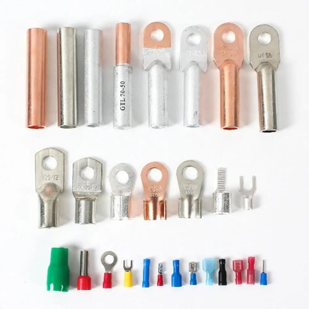 10Pcs 16-35mm2 SC16-6 SC25-6 SC35-6 Tinned Copper Wire Nose Terminal Crimp SC Type Lugs Ring Cable Connector Kit