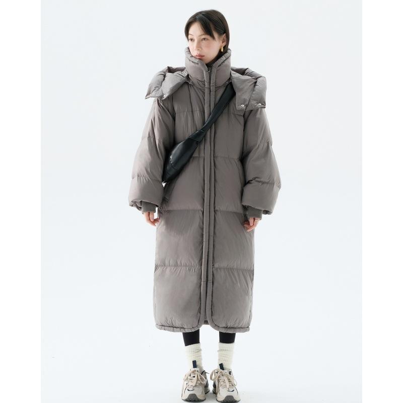 

Новое зимнее хлопковое пальто для женщин, средней длины, ниже колена, большая стежка, свободная и утолщенная куртка XL