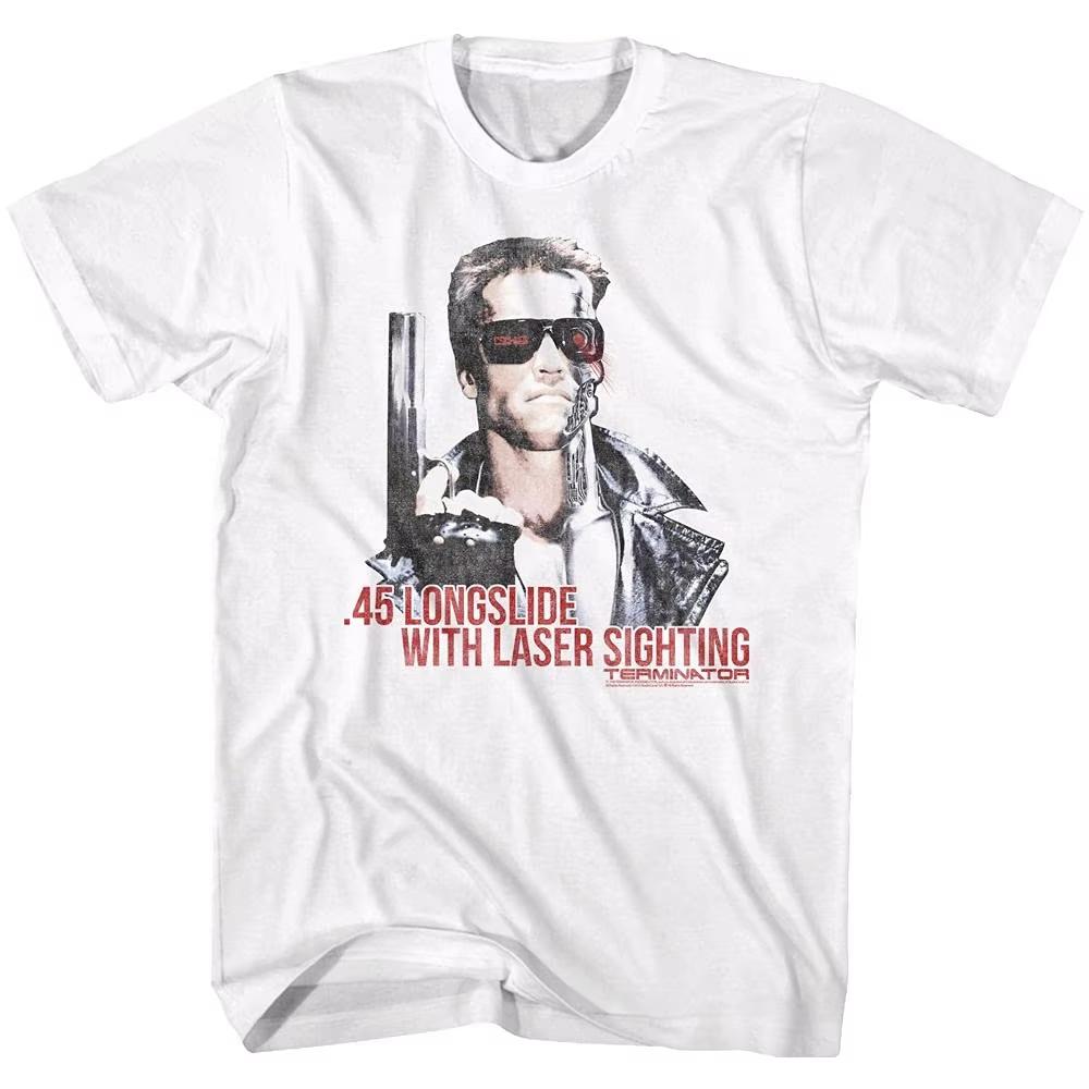 Unisex Sommer Terminator T-Shirt Retro Sci-Fi Actionfilm Muster Kurzarm Lässig Übergroßes Unisex T-Shirt Streetwear Baumwolle