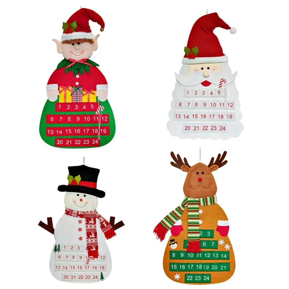 Christmas Party Felt Christmas Calendar Beautiful Festive Home Decor Holiday Countdown Calendar Joyful Festival Decoration