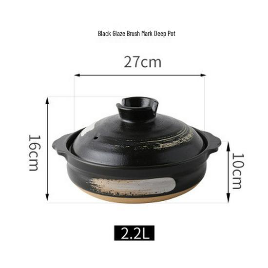 Bao Yi High-Temperature Japanese Ceramic Clay Soup Pot for Gas Stove