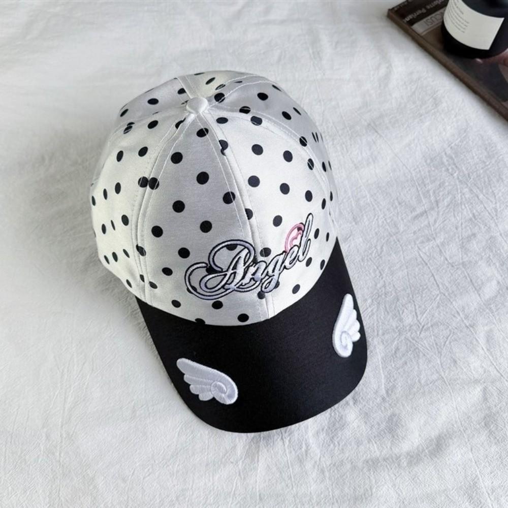 Cotton Baseball Hat Polka Dot Sun Hat Fashion Peaked Cap
