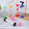 6Pcs Mini Plastic Sand Timer Colorful Sand Clock Different Time Setting For Kids Classroom Kitchen Game Time Management Use