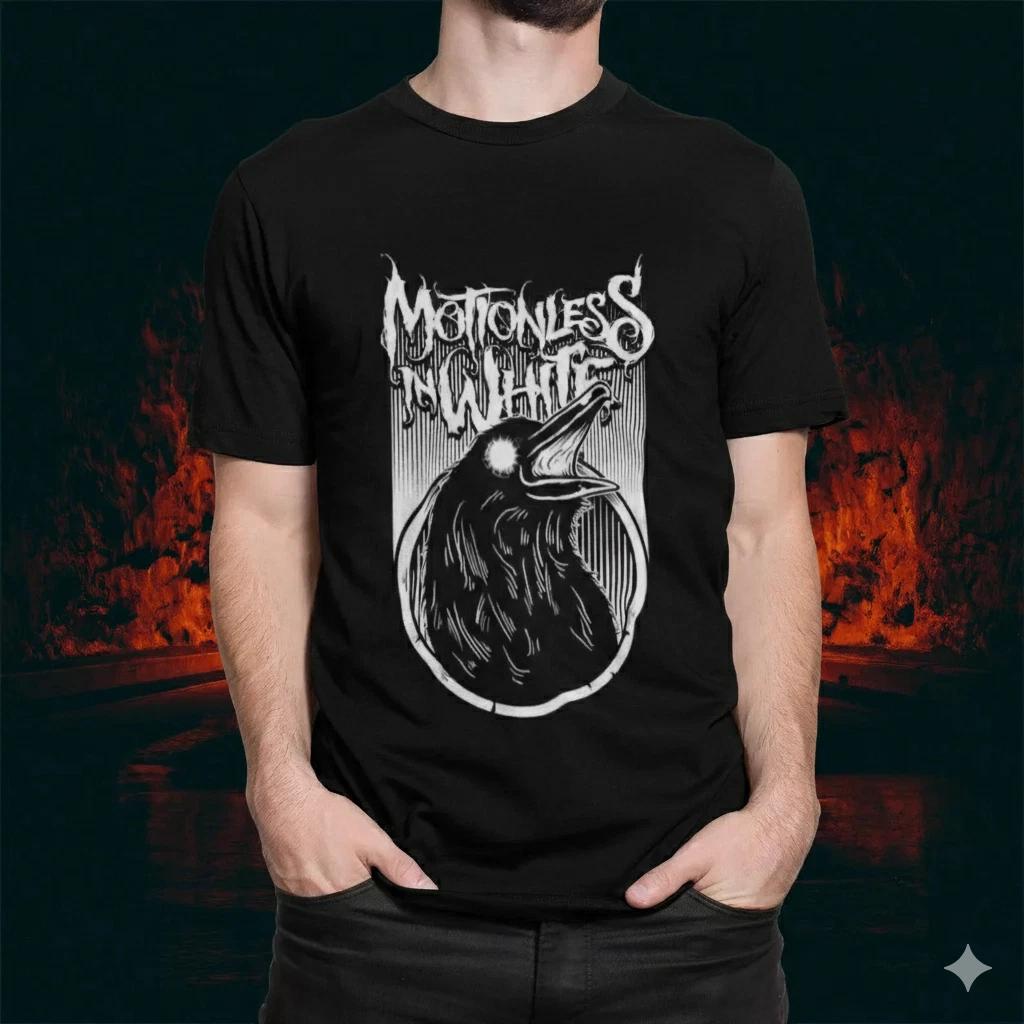Unisex Adult Casual Music Motionless In Raven Graphic T-Shirt Metal... XL