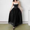 European and American Summer New Niche Fashion Lace Splicing Heavy Industry Light Luxury Slim Suspender Dress