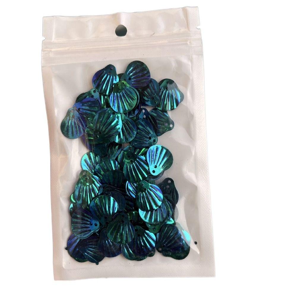 Shell Shape Mermaid Flake Glitter Auroral coloration Shell Sequins DIY Tools Nail Art Decor  Women