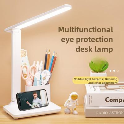LED Faltbare USB-Lade Augenschutz Lern Smart Stifthalter Schreibtischlampe