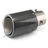 Furulu Universal Carbon Fiber Style Car Exhaust Muffler Pipe Tip LED Light Exhau
