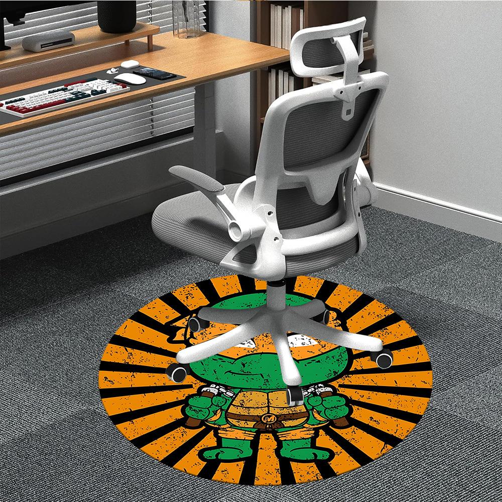 

1pc Turtle Chair Carpet for Office - Indoor Non-Slip Washable Polyester Fiber Carpet, Soft Comfortable Mat For Office yy250928009 80cm by 80cm