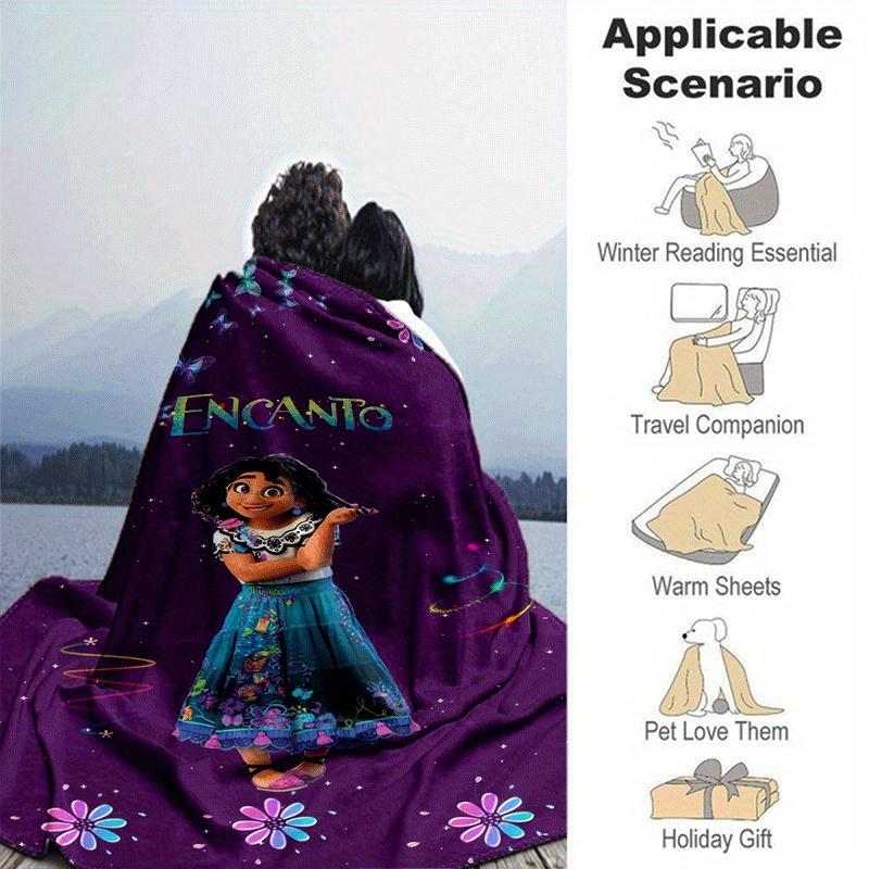 1pz Coperta Stampata Encanto - Morbida, Coperta per Tutte le Stagioni per Soggiorno, Camera da Letto, Regalo Personalizzato con Adorabile Design a Cartone Animato