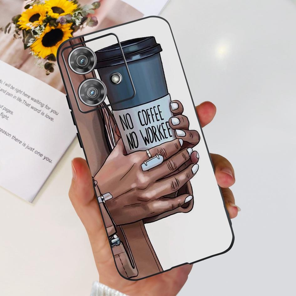 For Motorola Edge 40 Case Moto Edge 40 Neo 5G 2023 Cover Stylish Pattern Soft Slim Black Fundas For Moto Edge40 Edge40Neo Bumper