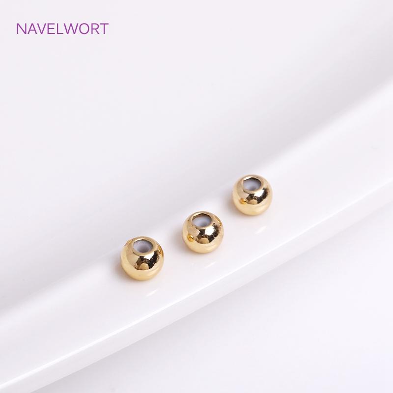 18K Gold Plated Insert Silicone Spacer Beads Accessories For Jewelry Making Findings