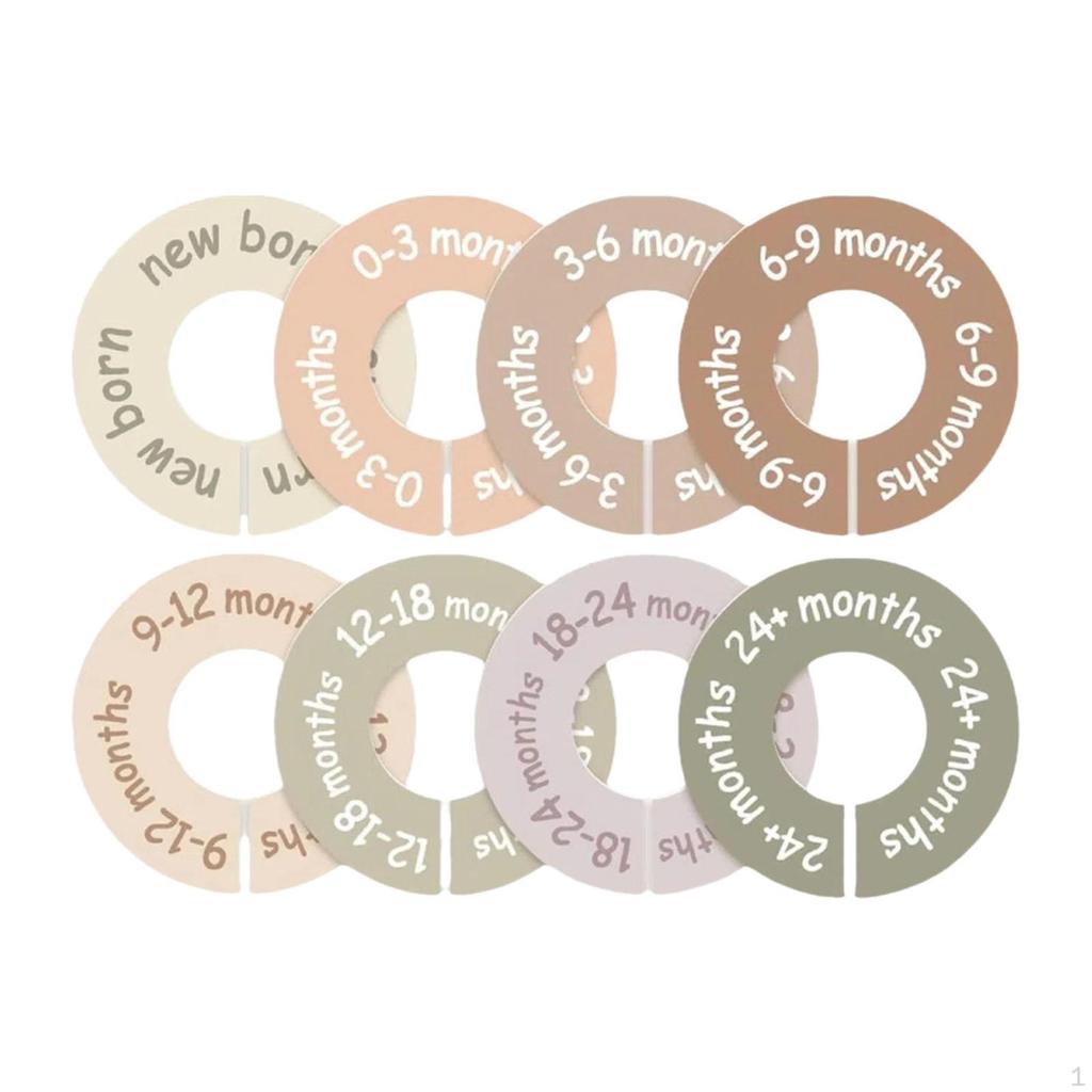 8 Pieces Wardrobe Dividers for Babies Clothes Organizer Nursery Room Decor Hanger Separator Divides