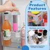 Refrigerator Dividers Clip,Adjustable Plastic Organizer Tools,Fridge Door Retractable Snap-on Space Separators Kitchen Storage