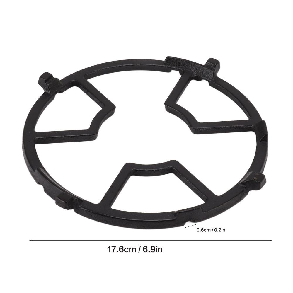 Gusseisen Wok-Ständer Rutschfest 17,6cm/6,9in Gasherd-Ständer Schnelle Wärmeübertragung Einfache Montage Herdplatten-Rost Moka-Kannen