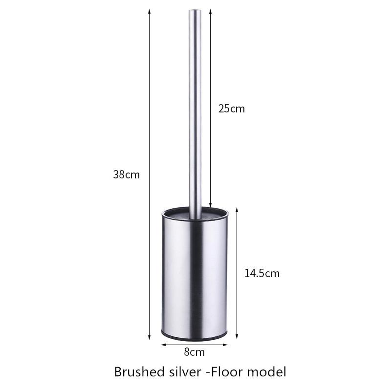 Circular Type Stainless Steel Toilet Brush Black Bathroom Cleaning Brush Holder with Toilet Brush Wall Mount Seven Color Options