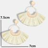 Bohemian Long Tassel Earrings for Women Big Round Circle Sector Drop Earrings Vintage Statement Jewelry Oorbellen Brinco