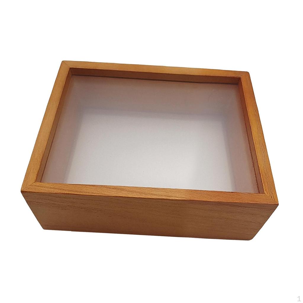 Elegantní dřevěný rám typu shadow box pro lisované květiny a fotografie