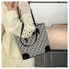 Retro Flower Print Large Capacity Tote Bag - High-End Fashion Handbag for Students