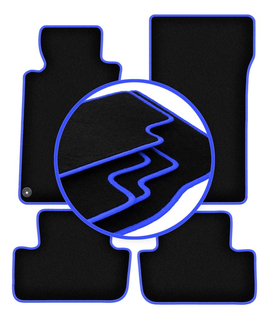 CARLUX-BLUE Automatten für: Mercedes CLK W209 Coupé (1997-2009)