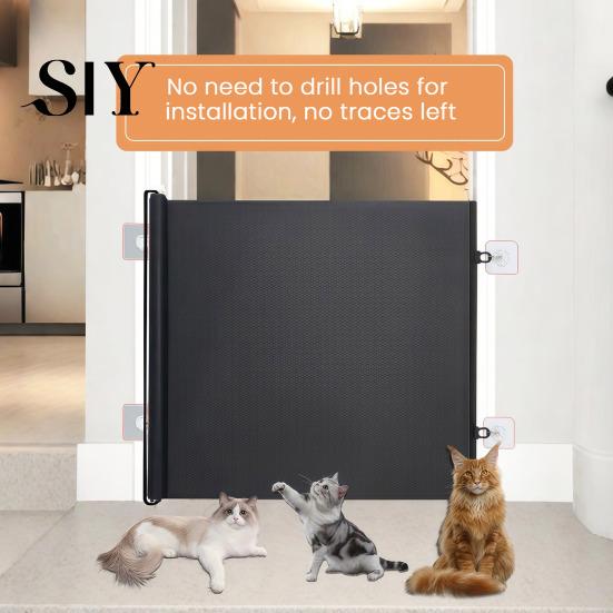 High-quality Pet Isolation Net Retractable Gate Mesh Safety No Drill Installation Indoor Barrier Without Outdoor Fence Home Divider for Stairs