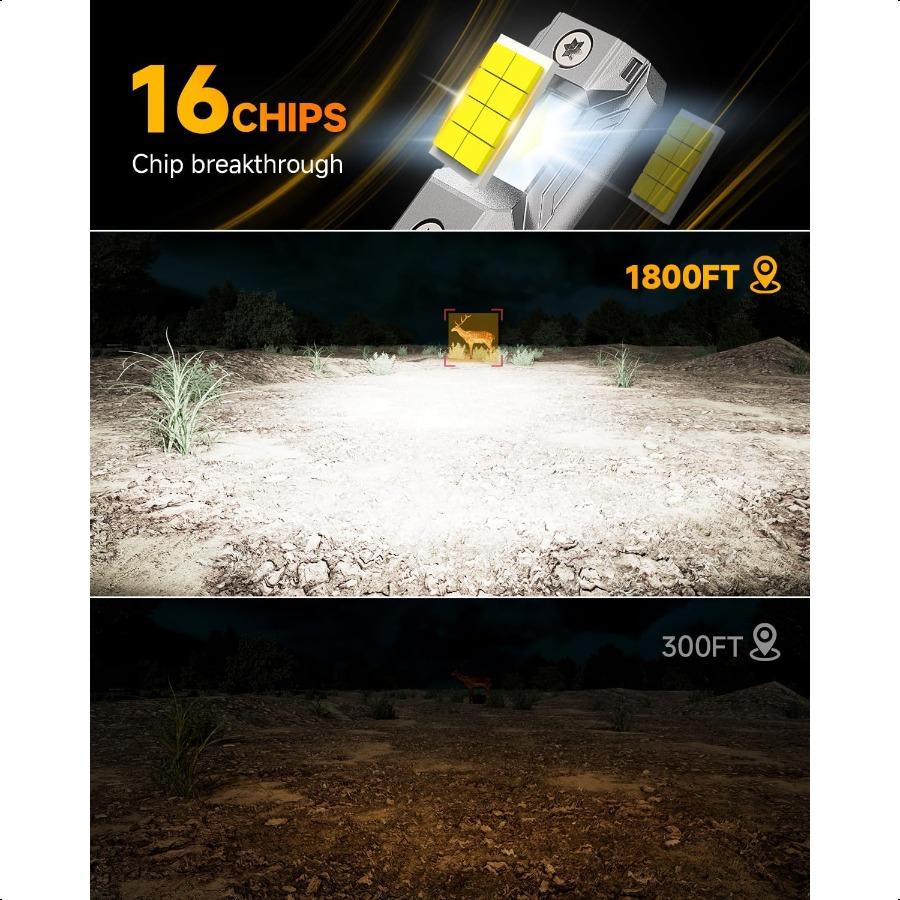 

FAHREN H11 9005 Комбо ламп [УлучшенныеСамые яркие] 60000Лм 900 er Яркий H9 H8 HB3 Для внедорожного использования или Лампы противотуманного света 6500K Белый United States