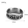 Vintage Norse Rune Titanium Steel Men's Ring Ethnic Style Jewelry