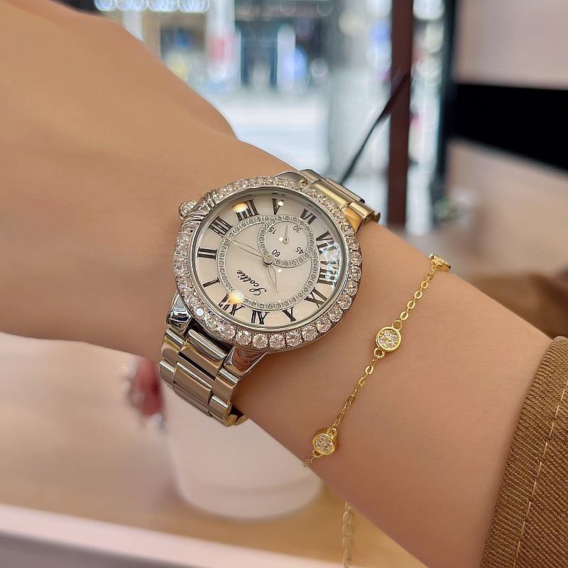 Fashion Style Temperament Personality Roman Watch Trend Casual Women'S Watch Steel Belt Diamond Women'S Watch