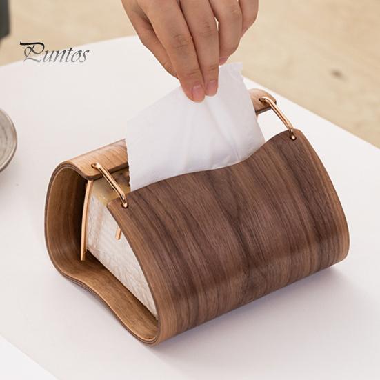 Office Desk Organizer Wooden Tissue Holder, Rectangular Decorative Paper Napkin Dispenser, Bedroom Cover Organizer, for Home Decor Desktop Dispenser