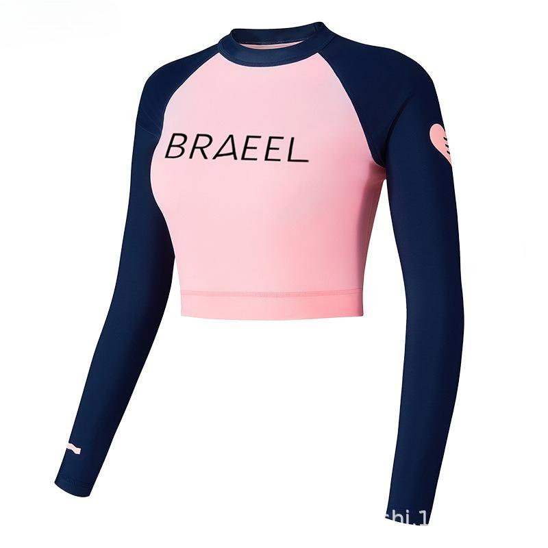 Women Rash Guard Long Sleeve Swimsuit Wetsuit Sun Protection Surfing Suit Jellyfish Protection Swimming Suit S