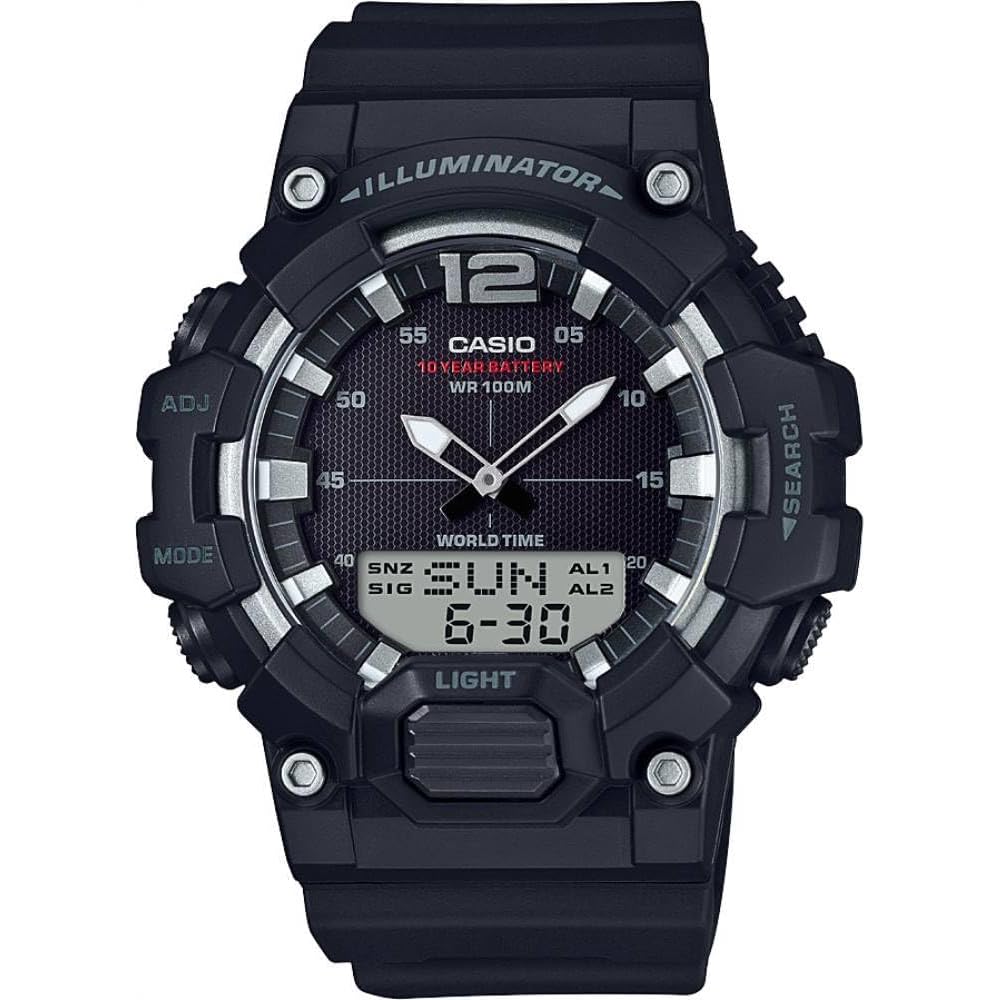 

Casio HDC-700-1AVDF Men s Watch Black Dial Resin Band Strap Black/White One Size