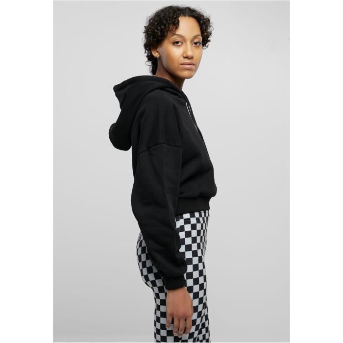Sweatshirt À Capuche - Urban Classics - Femme - Noir - Manches Longues - 460 G/m²