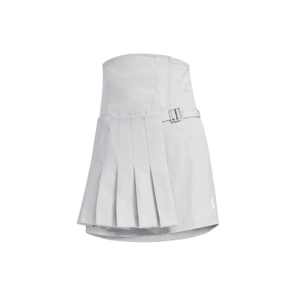 adidas Future Style 2-In-1 Pleated Casual Sports Skirt Women Light Gray JN3514