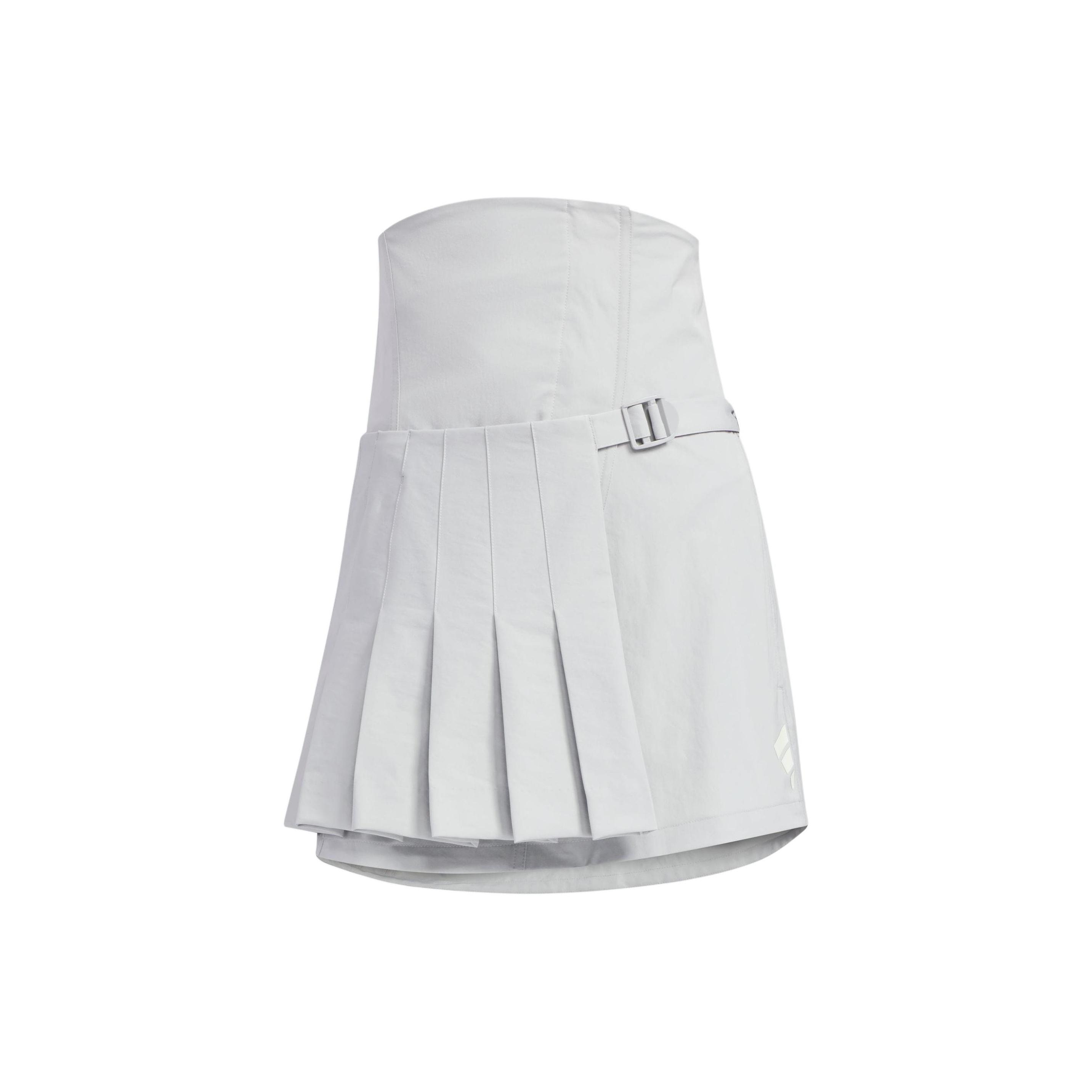 Adidas Future Style 2-In-1 Pleated Casual Sports Skirt Women Light Gray JN3514 M