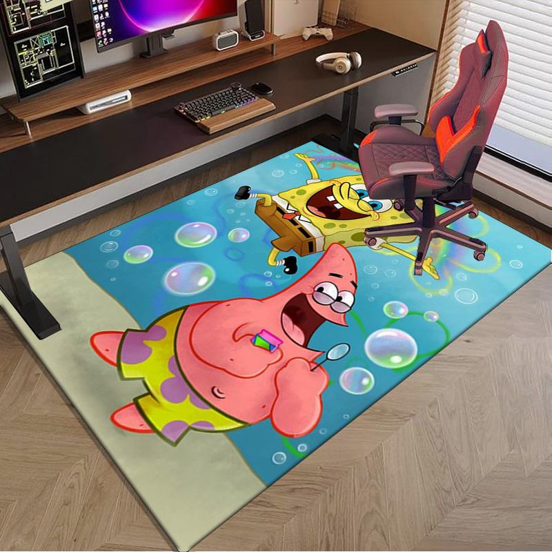 Sponge Expressions Pattern Carpet, Chair Rug,Rug for Office Bedroom Living Rooms, Doormat Decor Fan Gift Christmas Gift