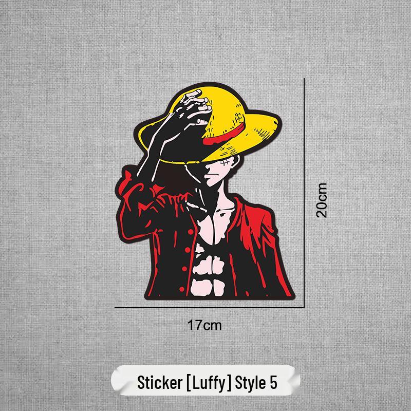 One Piece Anime Stickers: Luffy, Pirate Ship, Sanji Car Scratch Covers