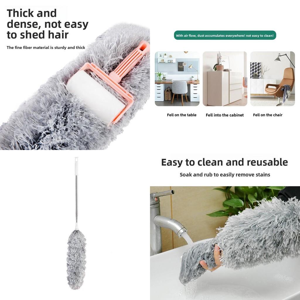 Fiber Dusting Duster With Telescopic Pole For Home Cleaning And Dusting Tasks