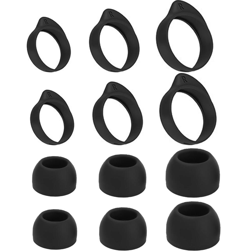 6/3 Paia per Auricolari Wireless Samsung Galaxy Buds FE Punte in Silicone Tappi per Orecchie Anti-scivolo Ganci per Orecchie per Galaxy Buds FE