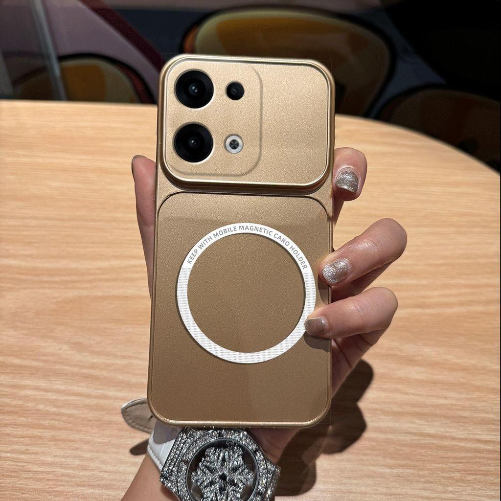 Metallic Finish Magnetic TPU Phone Case for OPPO Reno13 5G Shockproof Matte Soft Cover