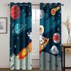 Space Astronauts Planet Cartoon High Shading Drapes Graffiti Colorful Kids 3D Room Darkening Window Drape for The Living Room New Styling