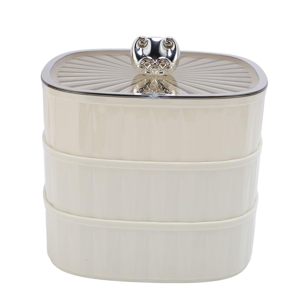 Dry Fruit Tray 3 Layer Multi Compartments Divided Serving Tray Storage Container for Stud Earrings Rings Necklaces Nuts